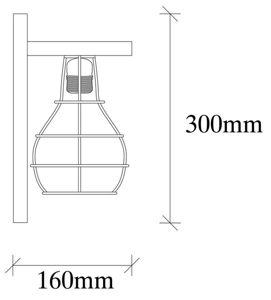 Opviq Nástenná lampa Erebos VII natural