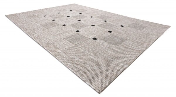 Koberec SIZAL FLOORLUX 20079 strieborný / čierny