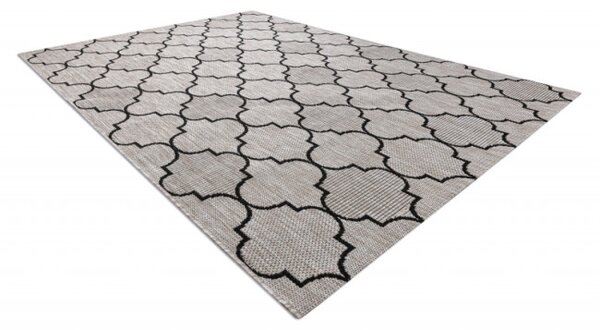 Koberec SIZAL FLOORLUX 20607 marokánsky - strieborný / čierny