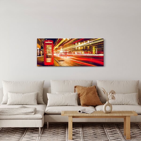 Obraz červené londýnske telefónne búdky (120x50 cm)