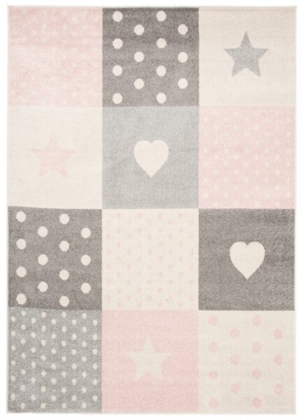 Koberec LAZUR C573I biely / ružový