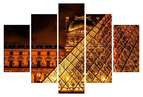Obraz Louvre v Paríži (150x105 cm)