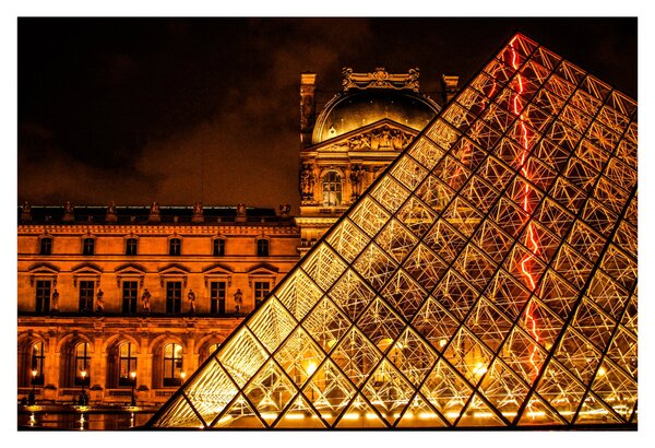 Obraz Louvre v Paríži (90x60 cm)