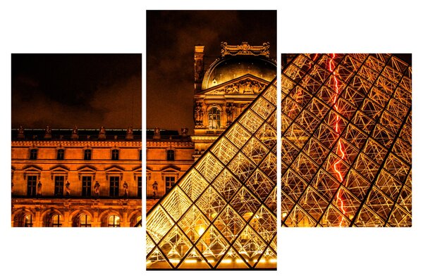Obraz Louvre v Paríži (90x60 cm)