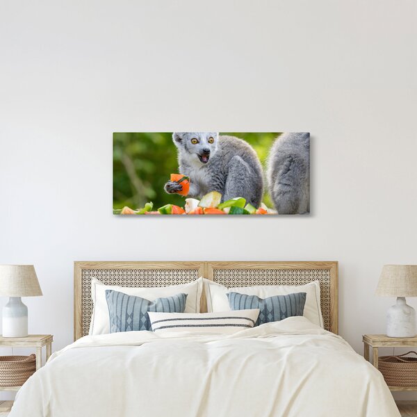 Obraz lemura (120x50 cm)