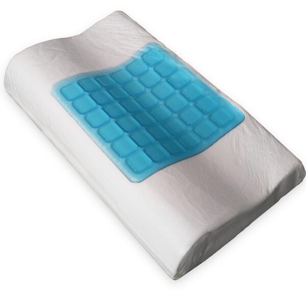 VISCOPUR Anatomický vankúš VISCOPUR® COOL GEL s gélovou vrstvou profilovaný - 30x50 cm
