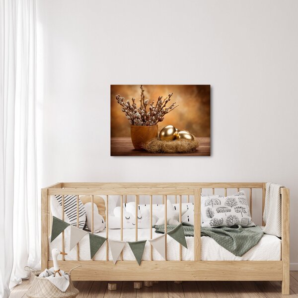 Obraz vajec a mačičiek (70x50 cm)