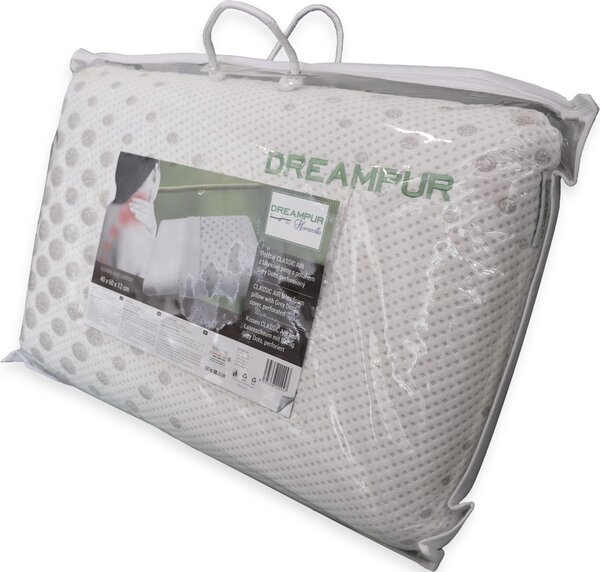 DREAMPUR Anatomický vankúš DREAMPUR z latexovej peny CLASSIC AIR SOFT perforovaný 40x60cm