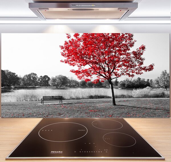 Panel do kuchyne Červený strom pl-pksh-140x70-f-76838967