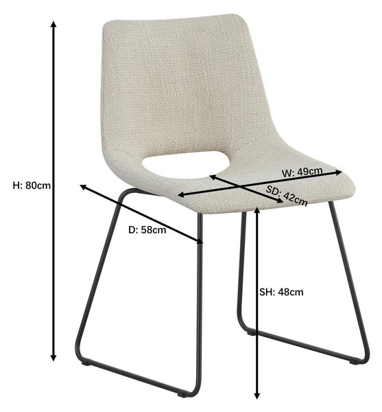 STOLIČKA, 48/79/56 cm Stylife - Stoličky, Online Only