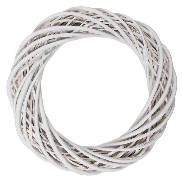 Prírodný biely ratanový veniec Rattan M - Ø 40*7 cm - Clayre & Eef