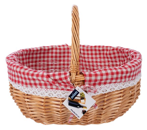 Piknikový kôš s textilnou vsadkou KÁRO