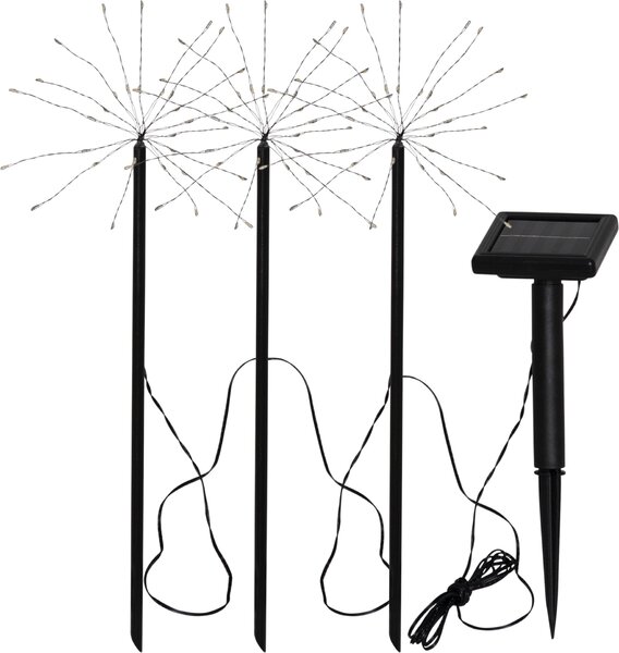 Záhradné osvetlenie na solárne napájanie Firework – set 3 ks