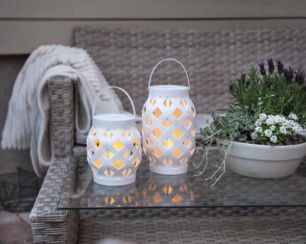 LED lampáš Flame White 16 cm