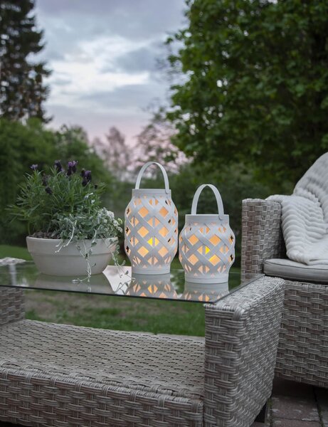 LED lampáš Flame White 16 cm
