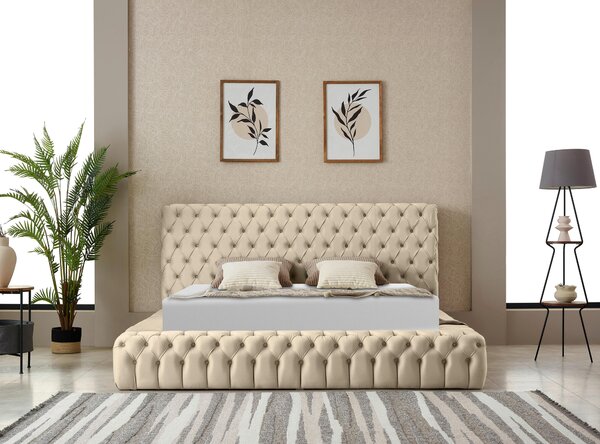 ČALÚNENÁ POSTEĽ, 180/200 cm, prírodná farba Livetastic - Online Only spálne, Online Only