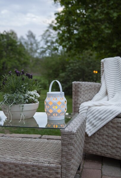 LED lampáš Flame White 16 cm