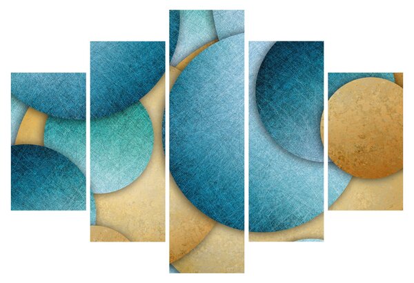 Obraz abstrakcie kruhy (150x105 cm)