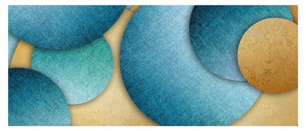 Obraz abstrakcie kruhy (120x50 cm)