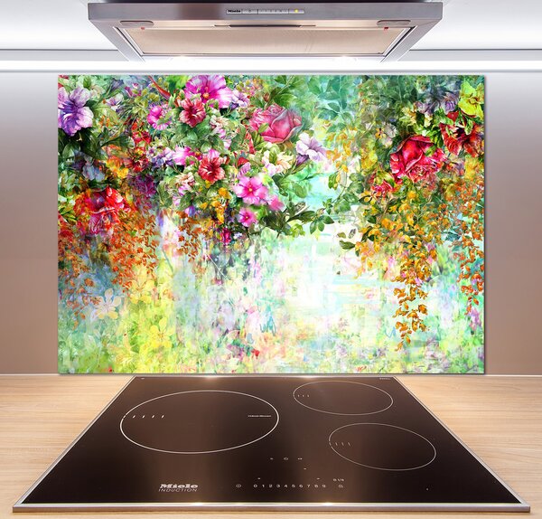 Panel do kuchyne Farebné kvety pl-pksh-100x70-f-120811758