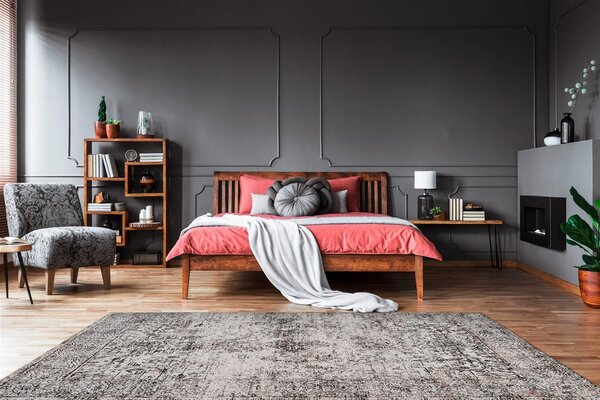 BEHÚŇ, 80/150 cm, antracitová, krémová - Online Only bytové doplnky, Online Only