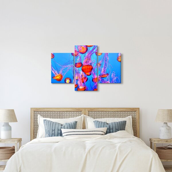 Obraz medúz v mori (90x60 cm)