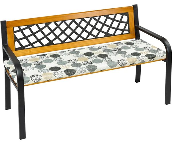 Hladký vankúš na lavicu – 40 x 150 cm – sivý, biely