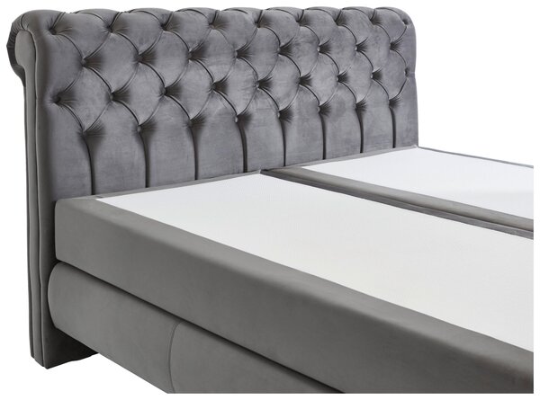 BOXSPRINGOVÁ POSTEĽ, 160/200 cm, tmavosivá MID.YOU - Online Only spálne, Online Only