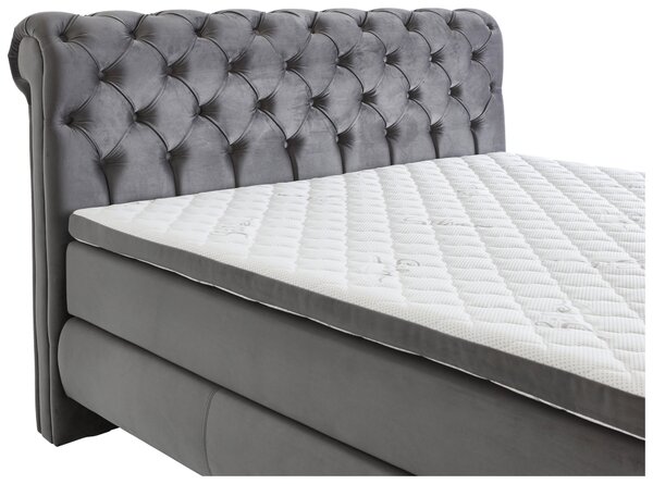 BOXSPRINGOVÁ POSTEĽ, 160/200 cm, tmavosivá MID.YOU - Online Only spálne, Online Only