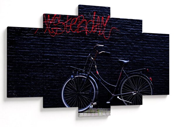 Obraz bicykla v Amsterdame (150x105 cm)