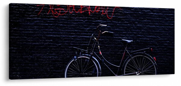 Obraz bicykla v Amsterdame (120x50 cm)