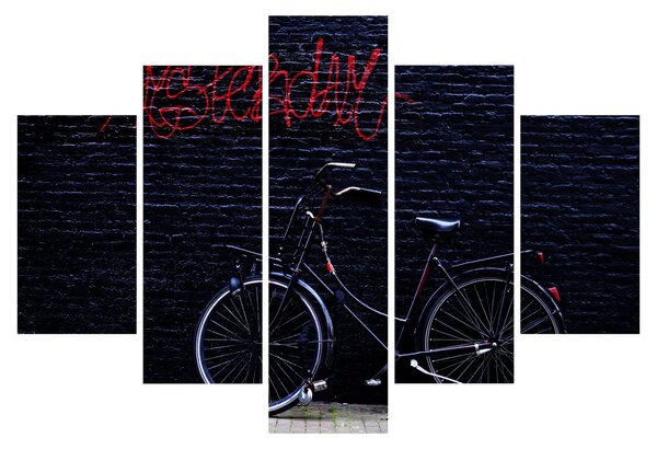 Obraz bicykla v Amsterdame (150x105 cm)