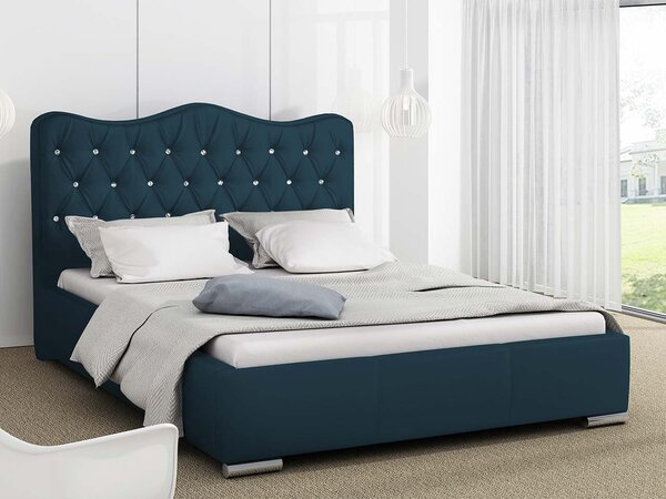Mirjan24 Posteľ Ratoni, Rozmer postele: 140x200, Dostupné poťahy: ekokoža Soft 011 (čierna) 5902928393774