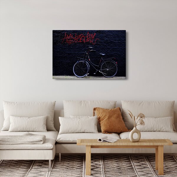 Obraz bicykla v Amsterdame (90x60 cm)