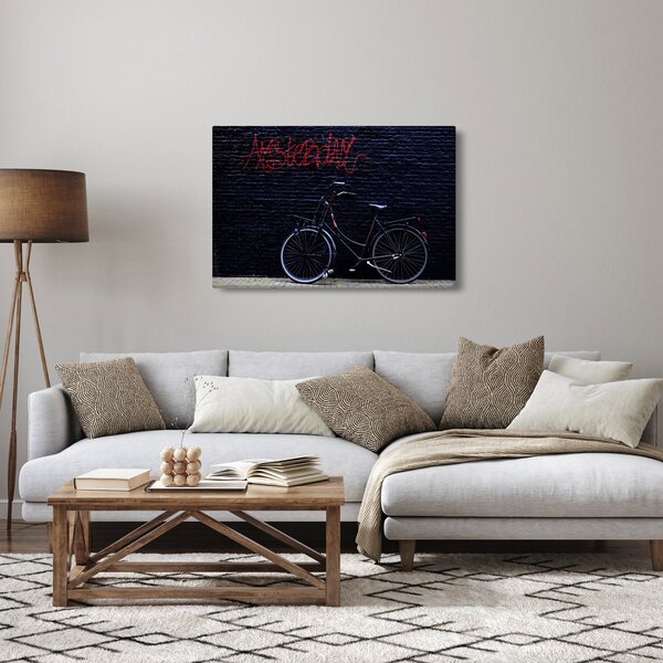 Obraz bicykla v Amsterdame (90x60 cm)
