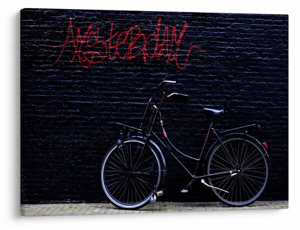 Obraz bicykla v Amsterdame (70x50 cm)