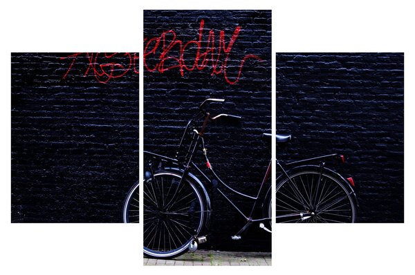 Obraz bicykla v Amsterdame (90x60 cm)