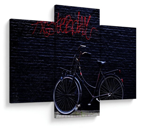 Obraz bicykla v Amsterdame (90x60 cm)