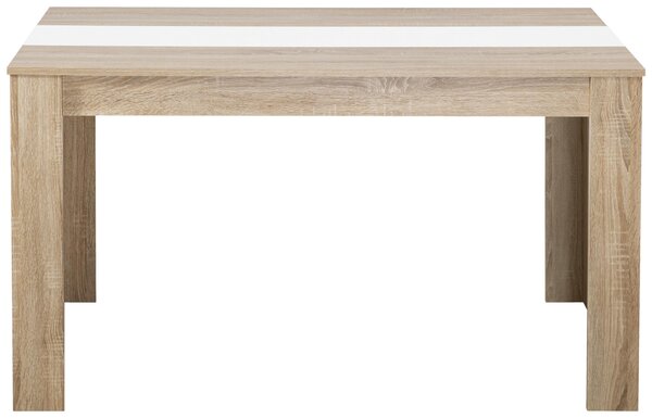 JEDÁLENSKÝ STÔL, biela, dub sonoma, 135/75/80 cm Carryhome - Obývacie zostavy
