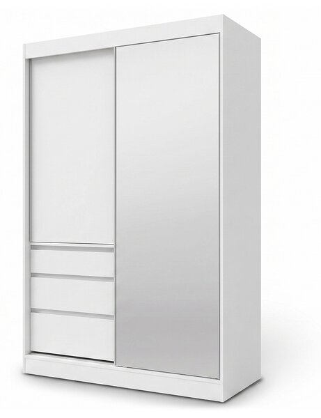 Dvojdverová šatníková skriňa Haiti 140x216x65 - biela