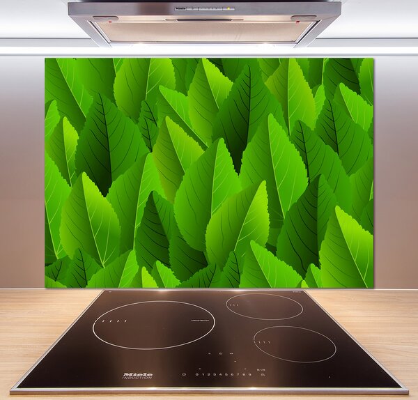 Panel do kuchyne Zelené lístie pl-pksh-100x70-f-90288454