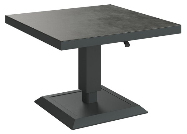 STÔL NA TERASU, kov, sklo, 85/85/51-71 cm Ambia Garden - Záhradné stoly