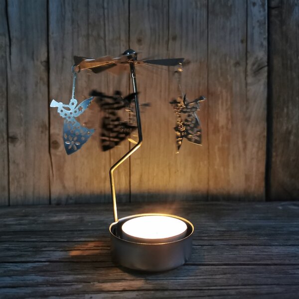 Anjelské zvonenie svietnik na čajovú sviečku 9×12×9cm