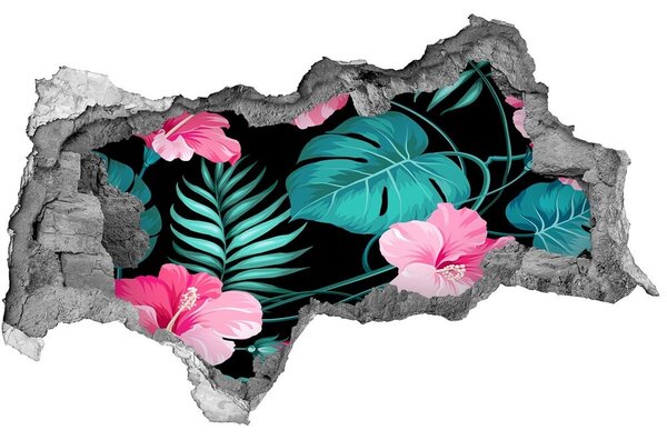 Nálepka fototapeta 3D na stenu Tropické kvety