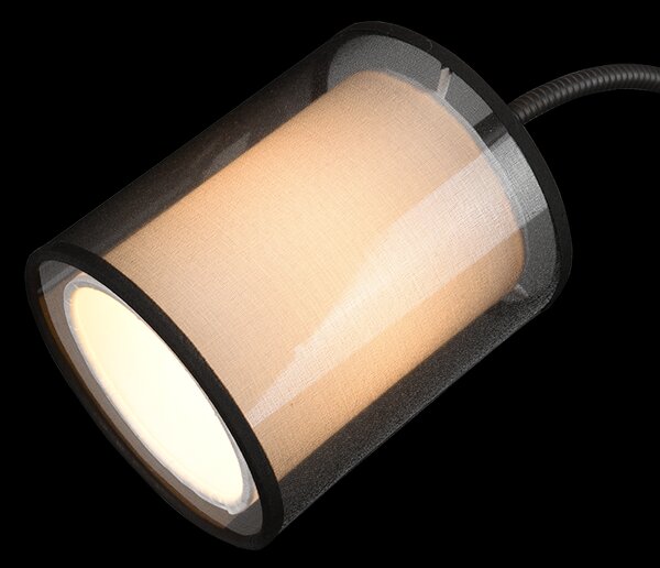 Trio 411400232 stojacia lampa Burton 1x60W+40W | E27+E14
