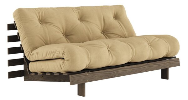 Rozkladacia pohovka v béžovohorčicovej farbe 160 cm Roots – Karup Design