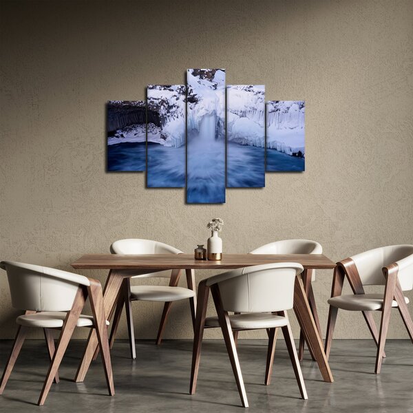 Obraz vodopádu v zime (150x105 cm)