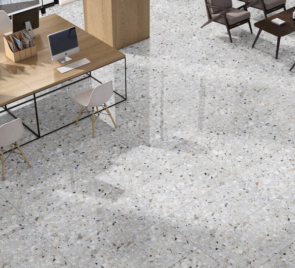 Terazzo Silver 120x60 R BA 7 mm