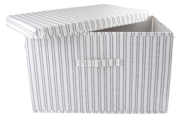 Sinsay - Skladací úložný box s pruhmi - svetlošedá