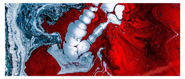 Obraz abstraktných škvŕn (120x50 cm)
